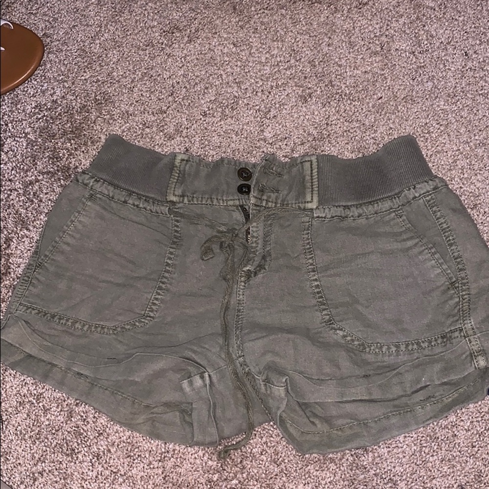 Army green cargo shorts